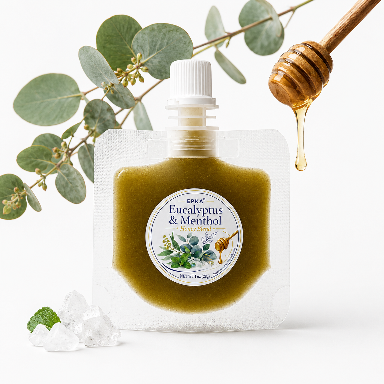 Eucalyptus & Menthol Honey Blend, 1 oz Pouch