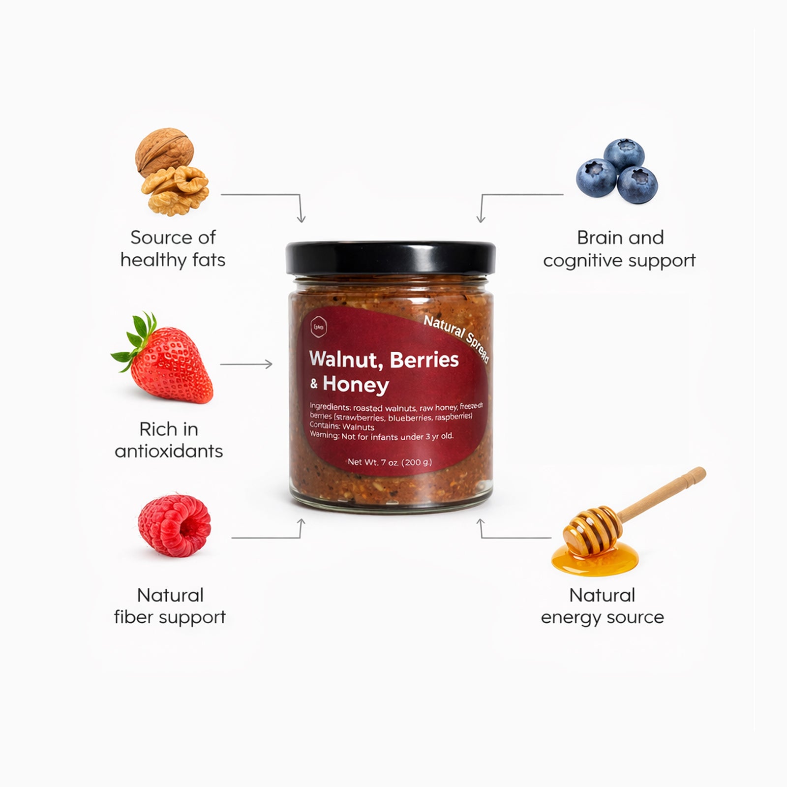 Walnuts & Berries Natural Spread